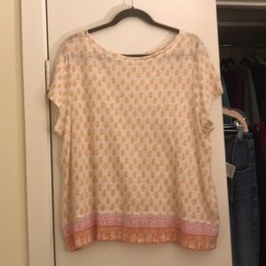 J Jill summery linen boho top